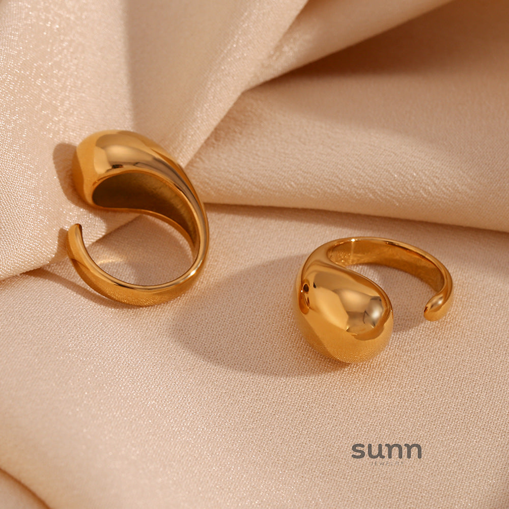 Asa Gold Retro Rings [G9MN6AP7]
