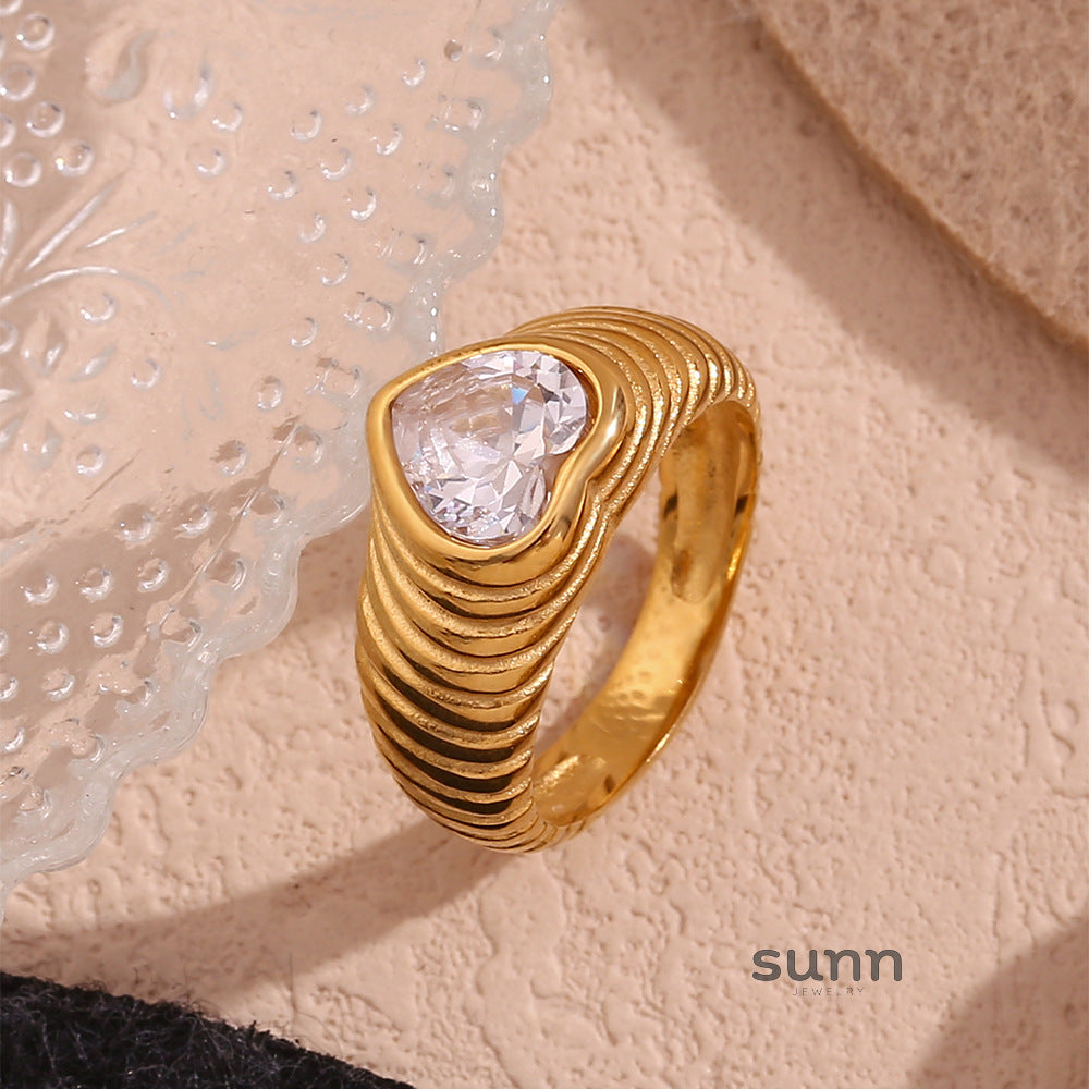Asa Gold Retro Rings [2L302ZE4]