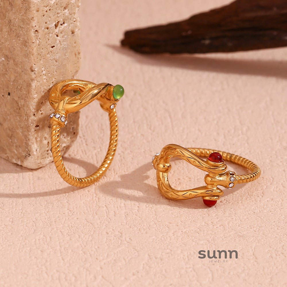 Asa Gold Retro Rings [7GJGR7K0]