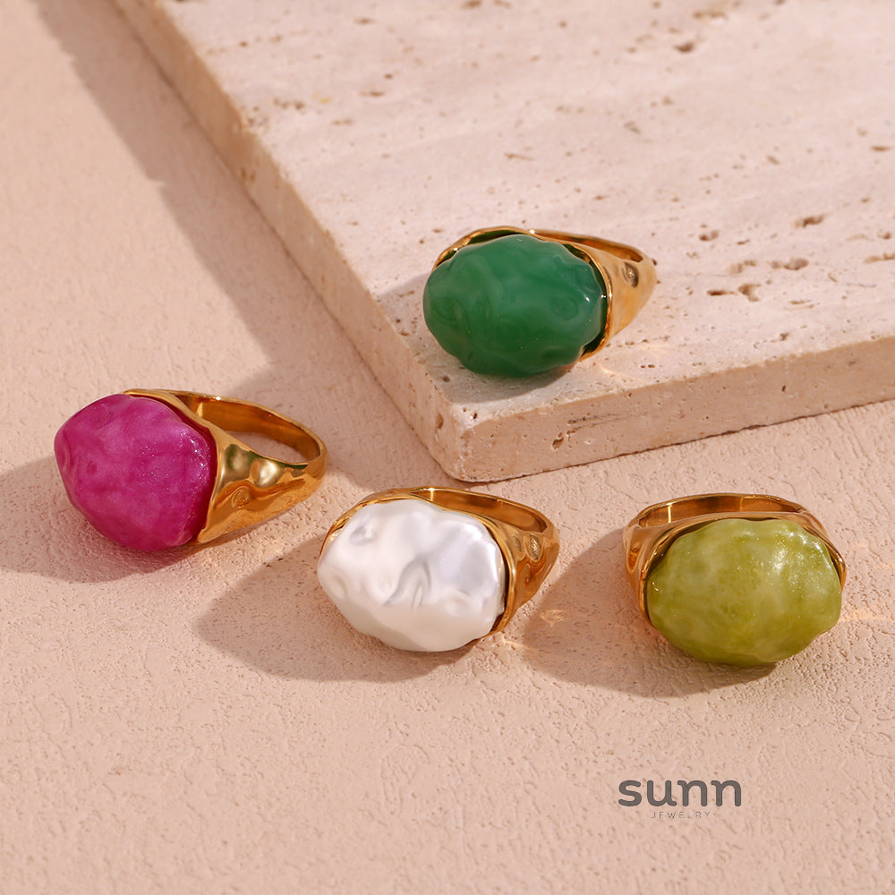 Asa Gold Retro Rings [0R2VOXS0]