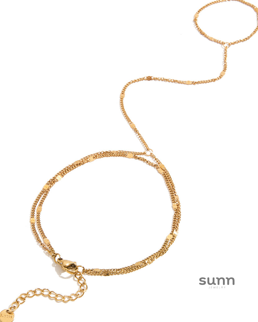 Asa Pearl Hand Chain Bracelet [B2GXDCRX]