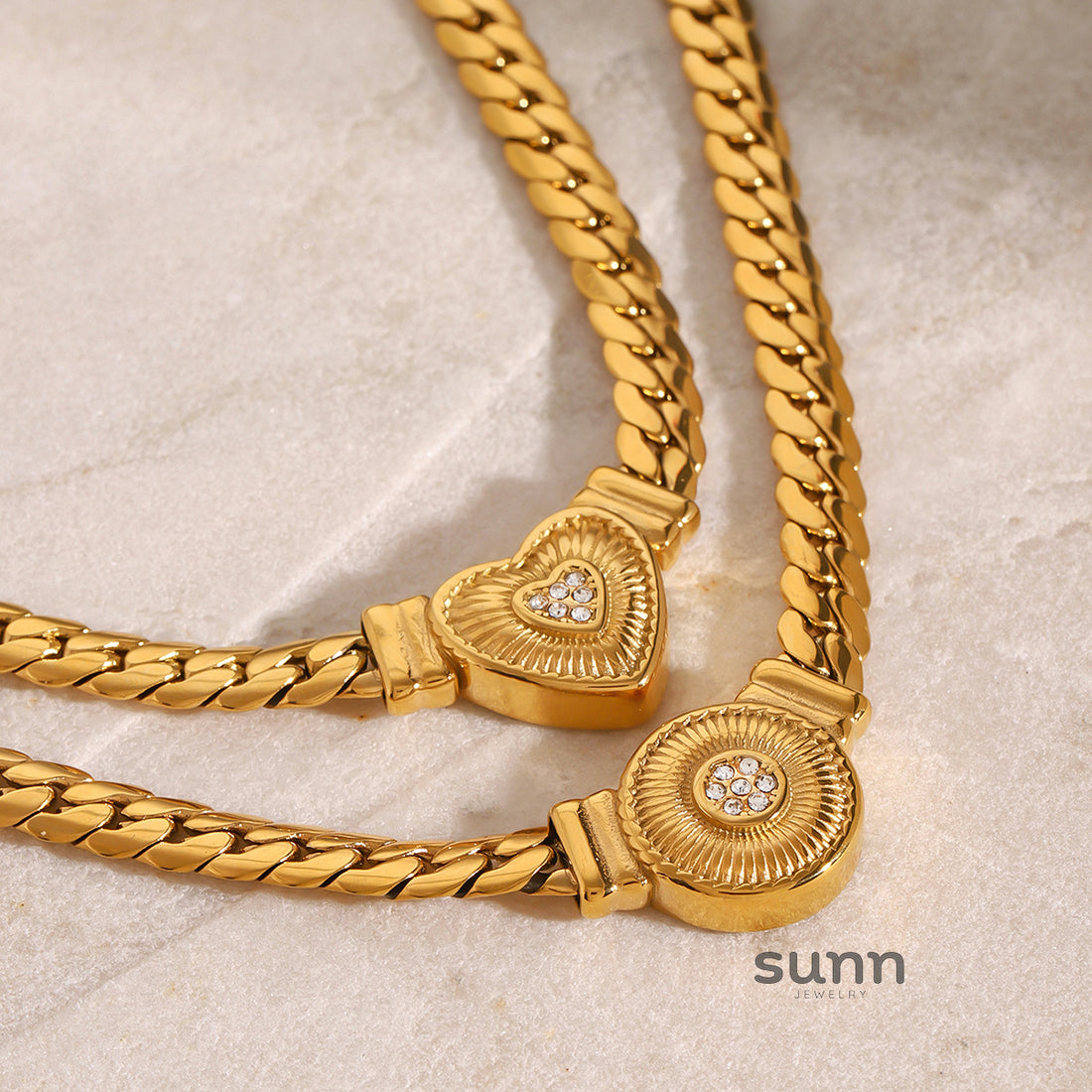Asha Diamond Heart Clavicle Chain [32Z8S2J5]