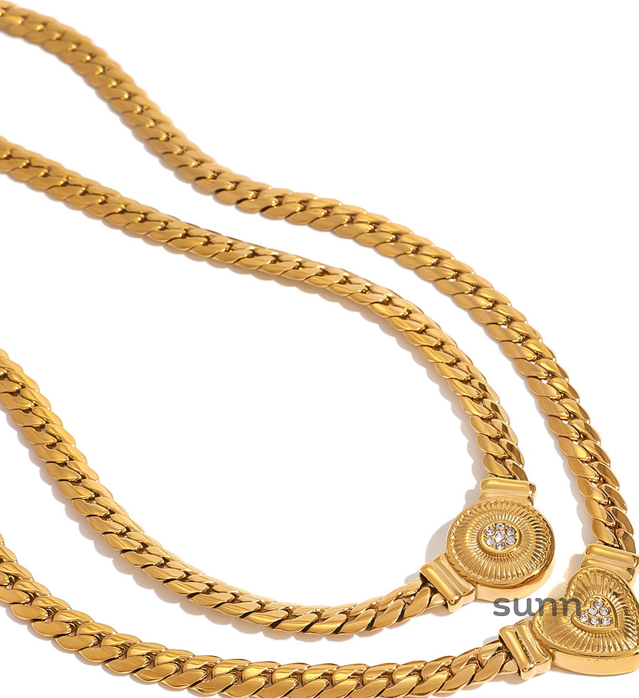 Asha Diamond Heart Clavicle Chain [UA3XOYU7]
