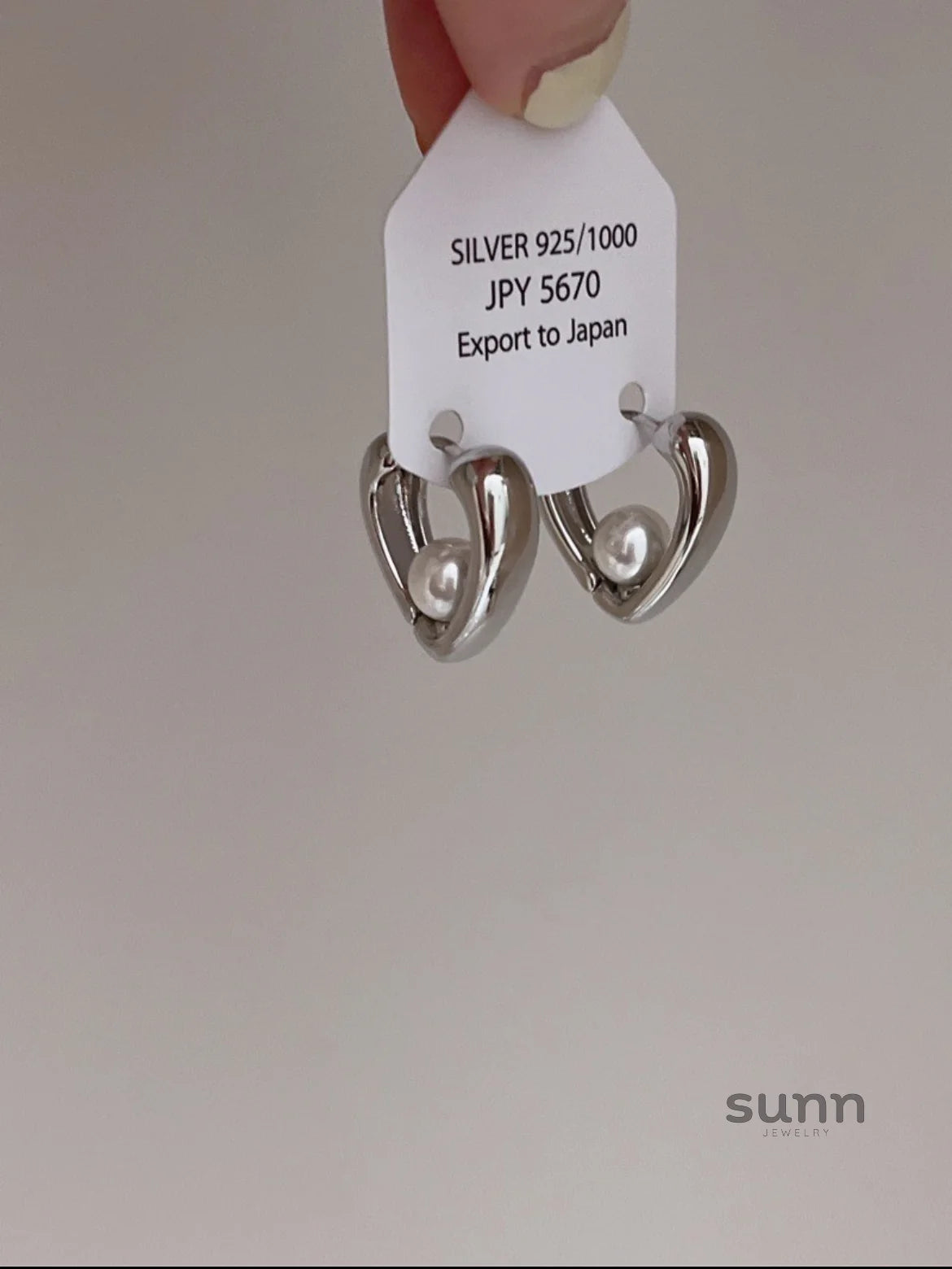 Asher Pearl Heart Drop Earrings