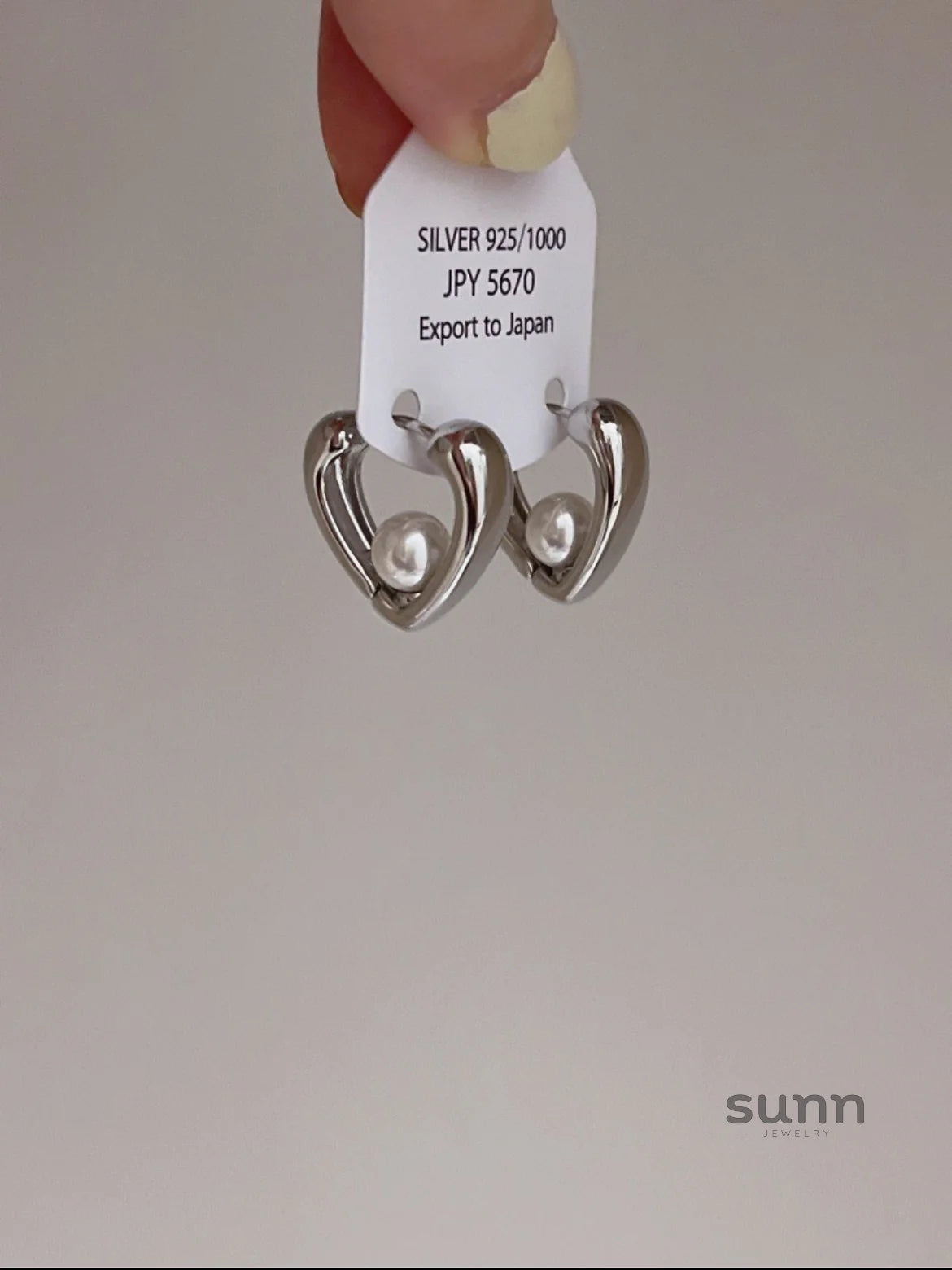 Asher Pearl Heart Drop Earrings