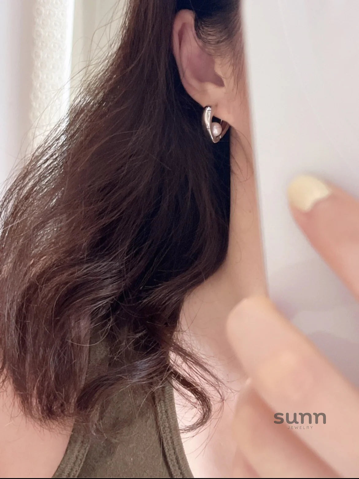 Asher Pearl Heart Drop Earrings