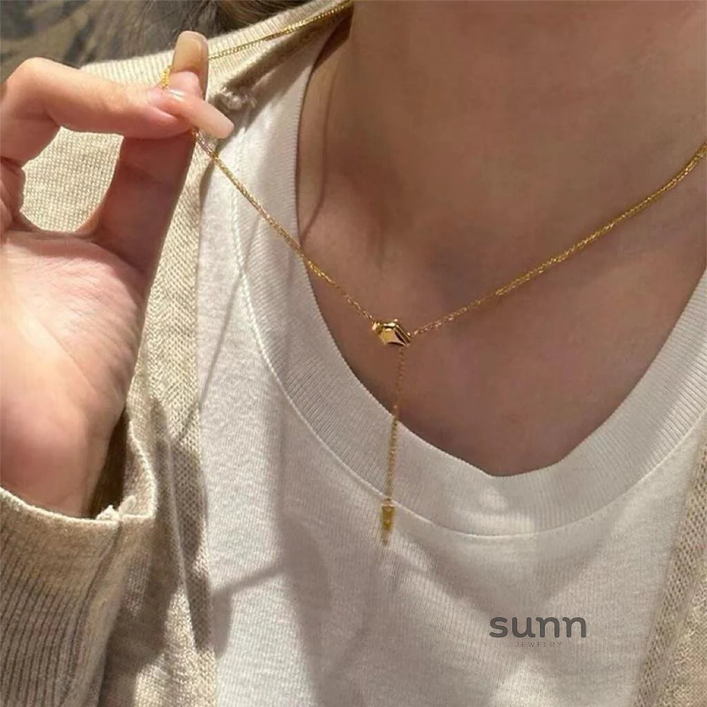 Ashlyn Gold Snake Tassel Necklace