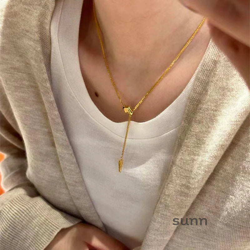 Ashlyn Gold Snake Tassel Necklace