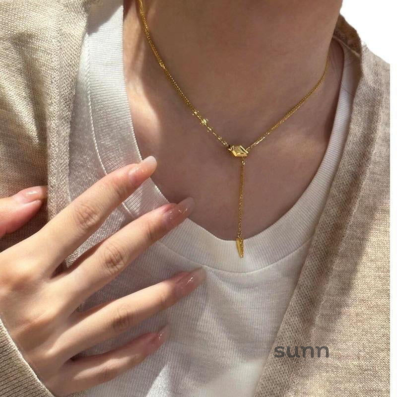 Ashlyn Gold Snake Tassel Necklace