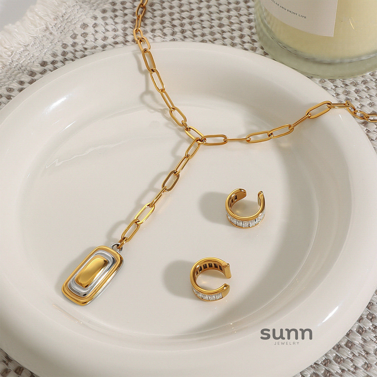 Ashlynn Geometric Couple Necklace [1RWX5OQA]