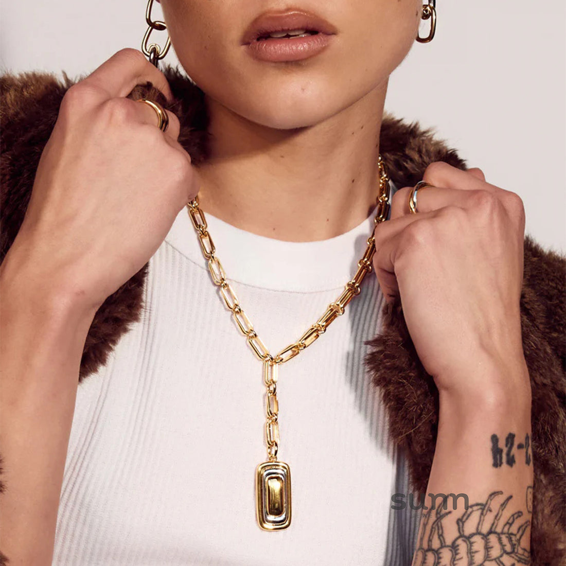 Ashlynn Geometric Couple Necklace [Z5K5HZ2V]
