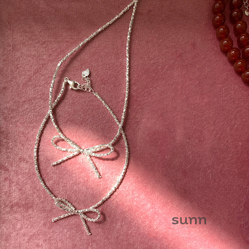 Ashtyn Glitter Bow Necklace [85R7KXM7]