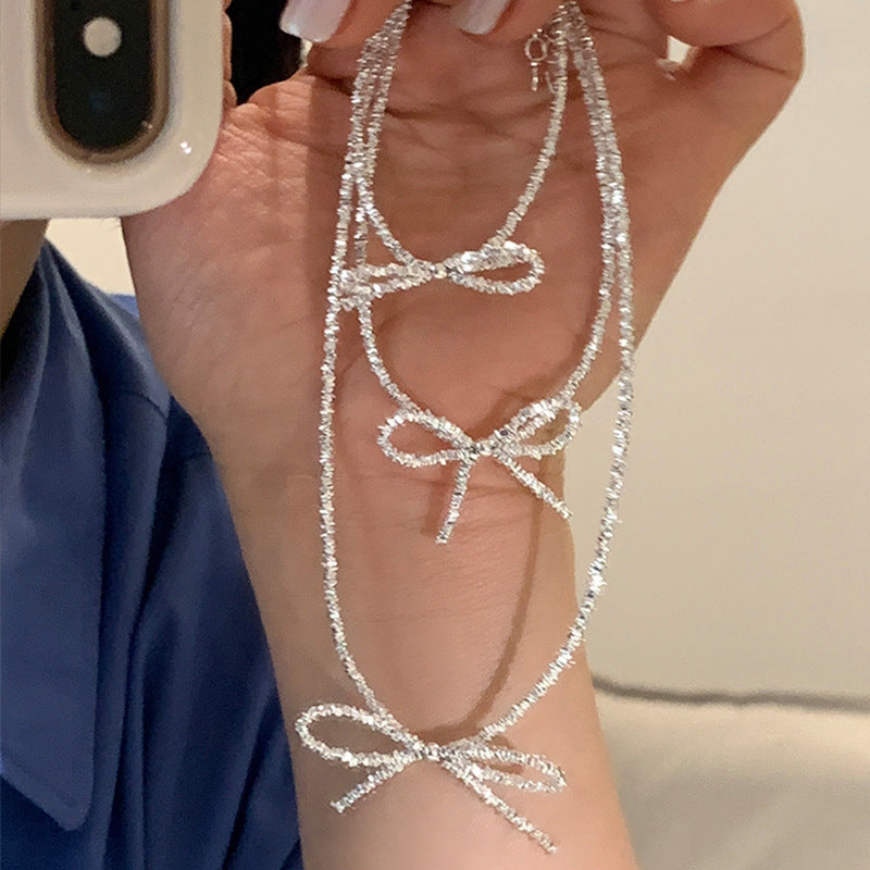 Ashtyn Glitter Bow Necklace [TPGIAC4J]
