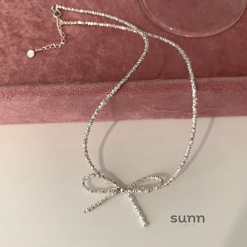 Ashtyn Glitter Bow Necklace [QPVVUMYY]