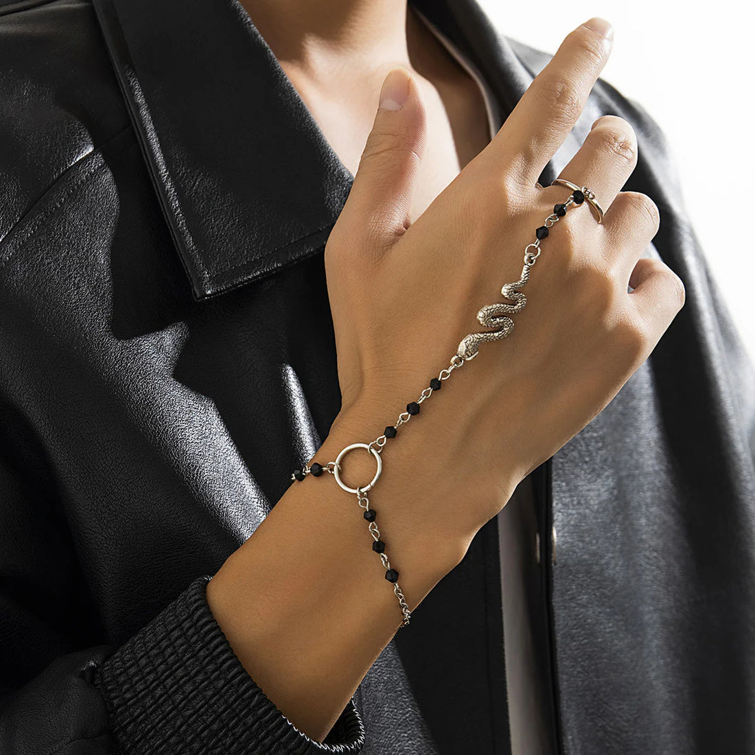 Ashtyn Serpent Crystal Hand Chain