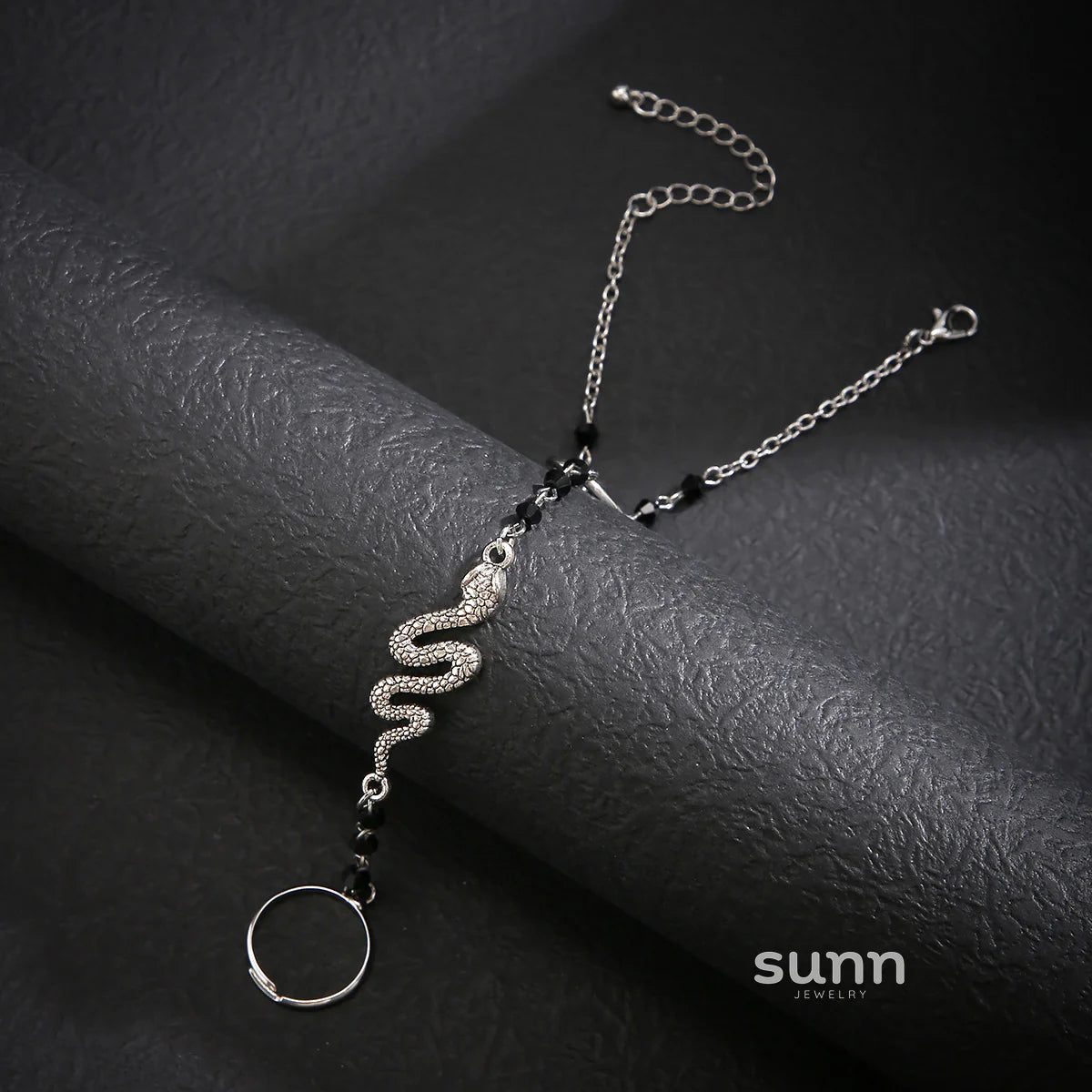 Ashtyn Serpent Crystal Hand Chain