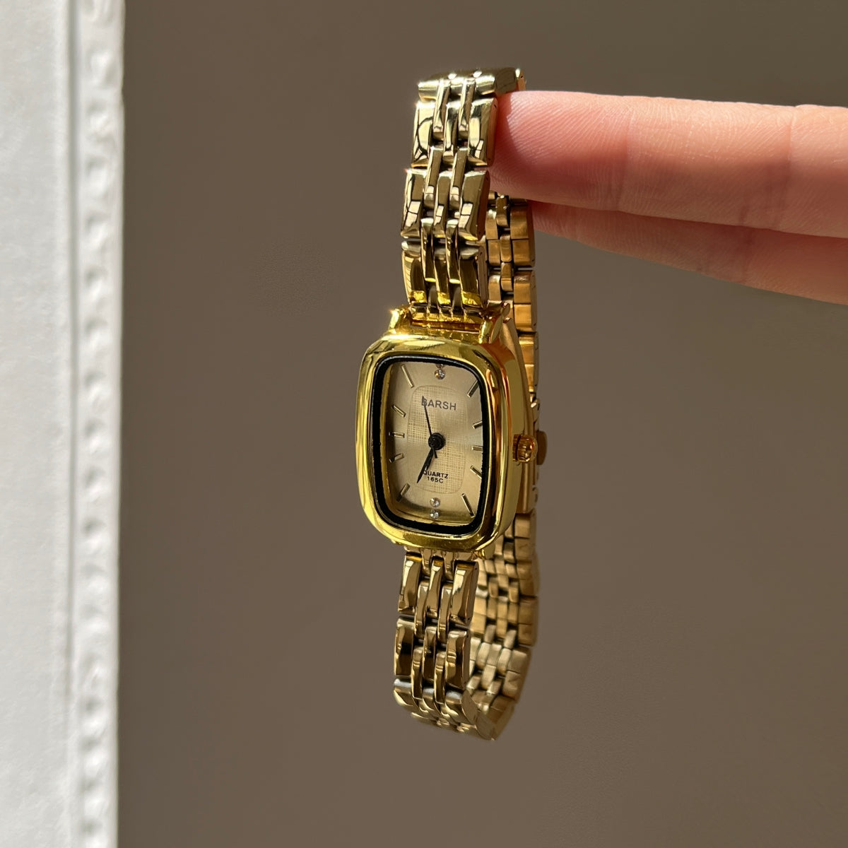 Asia Gold Tone Square Watch [8R25KI1U]
