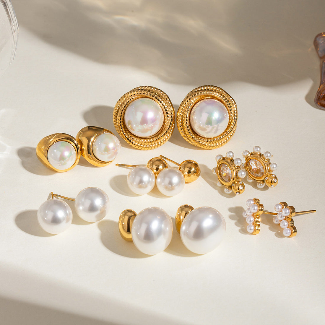 Aspyn Elegant Pearl Earring Set [RXLNNNFZ]