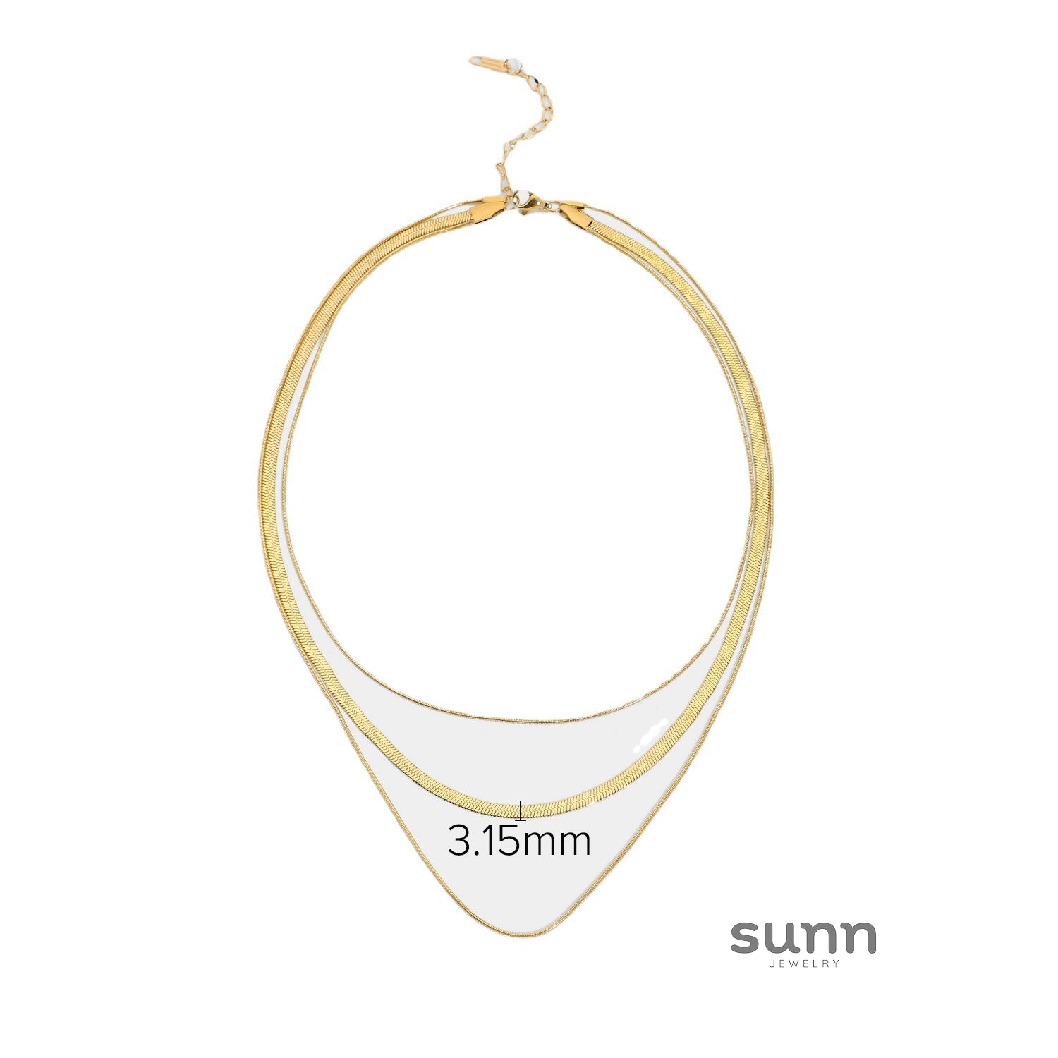 Astoria Layered Snake Chain Necklace [H2XMNVIQ]