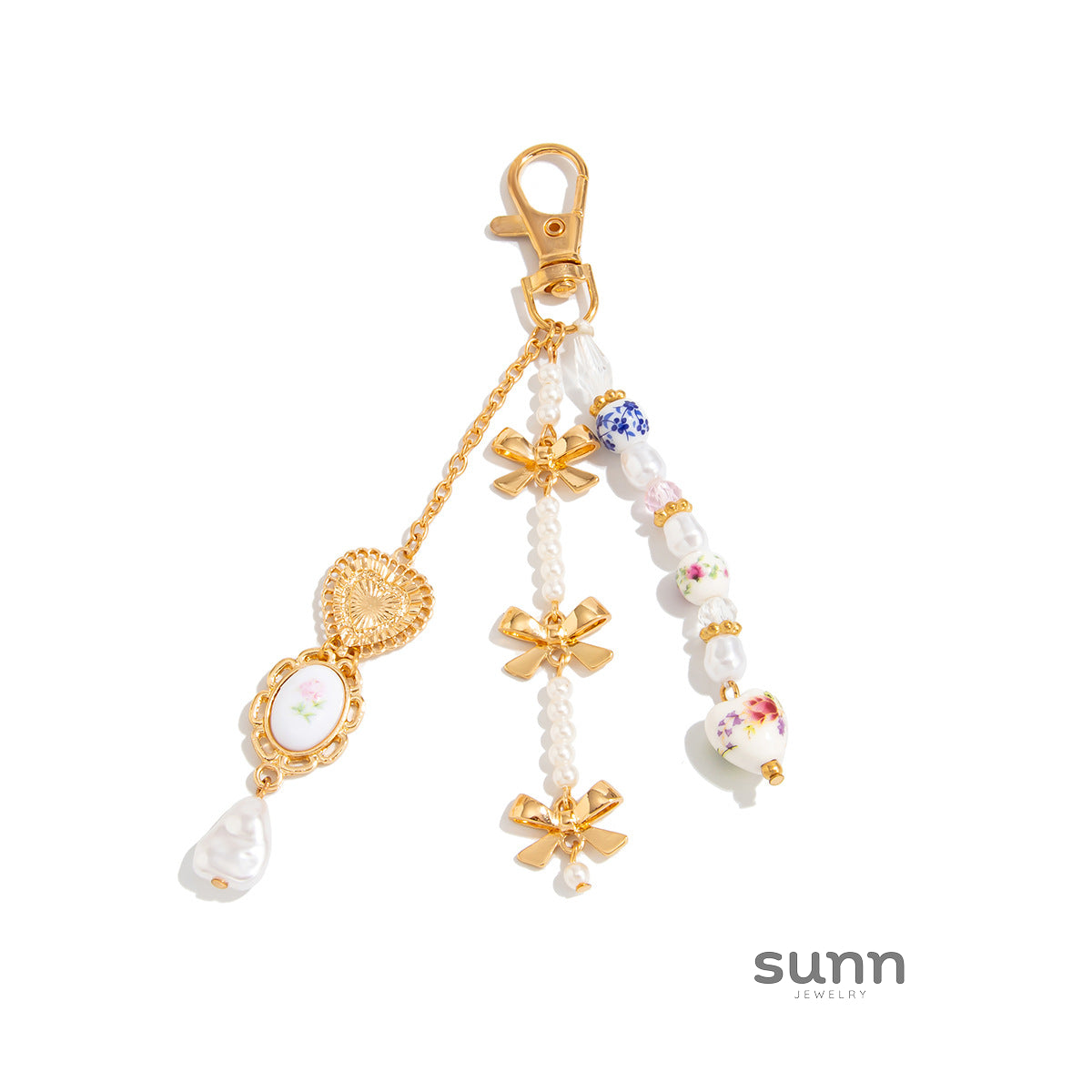 Atalie Pearl Bow Butterfly Keychain [VVC5FJ98]