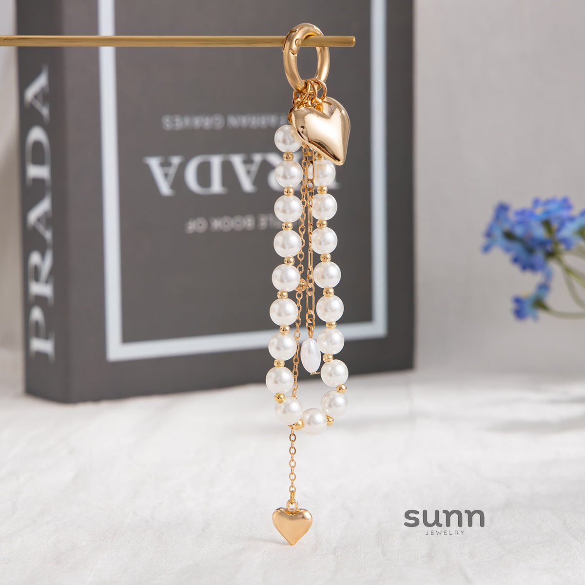 Atalie Pearl Bow Butterfly Keychain [ZRXVZWDS]