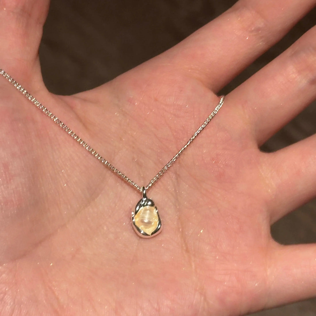 Athziri Baroque Pearl Pea Pod Necklace