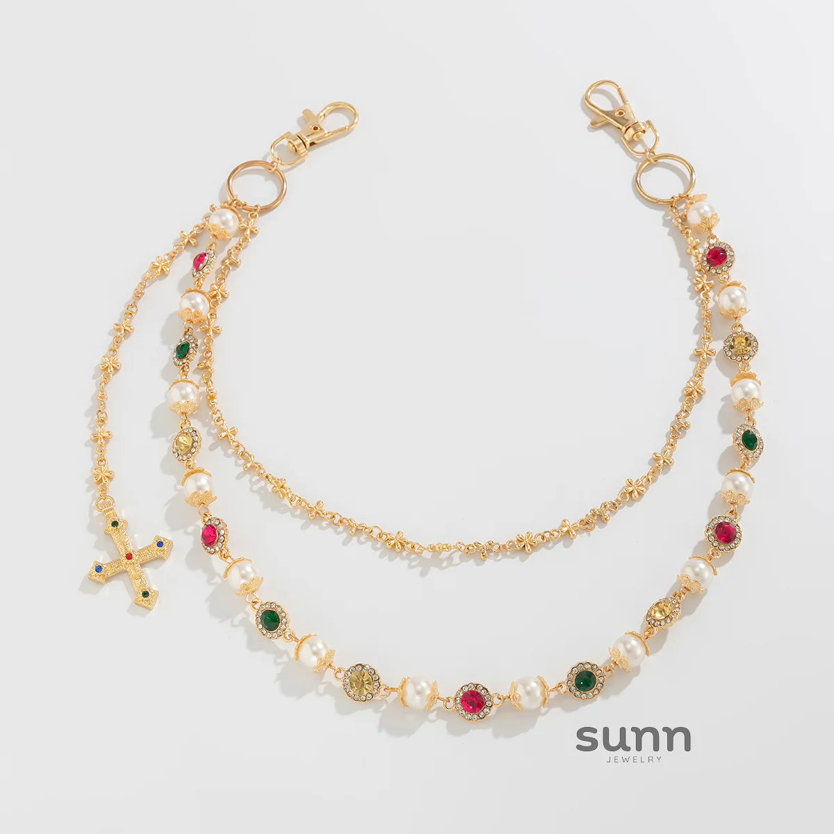 Atlee Rhinestone Double Chain