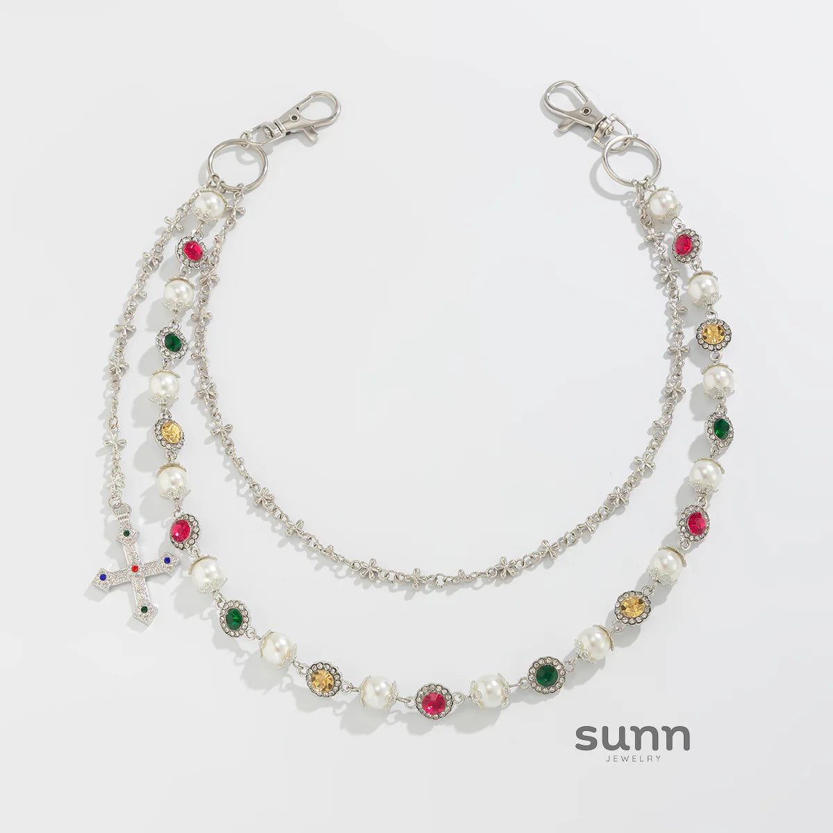 Atlee Rhinestone Double Chain