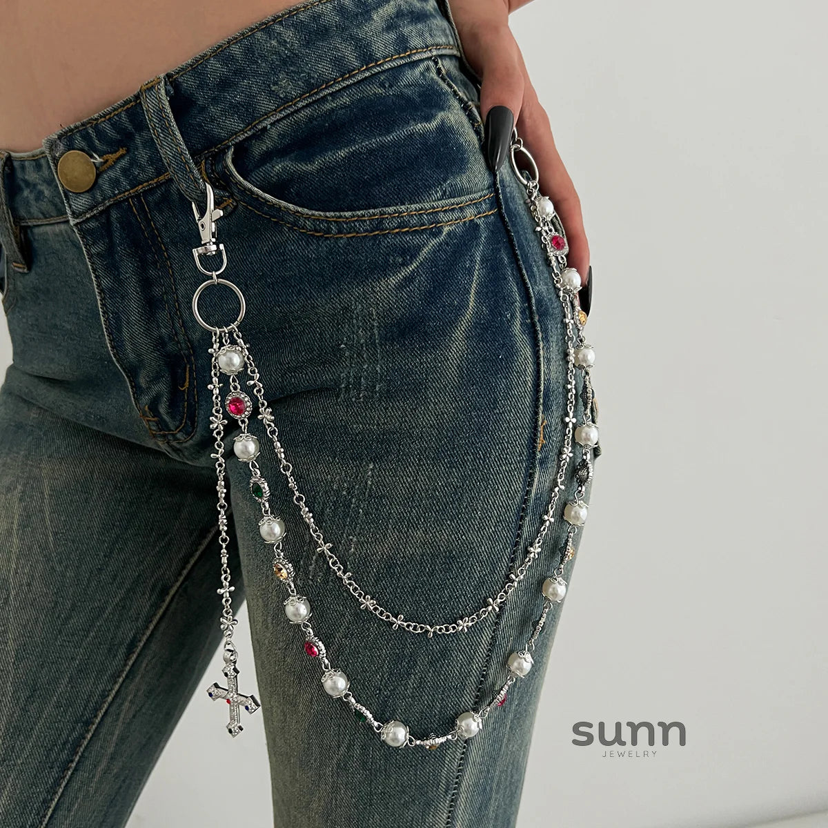 Atlee Rhinestone Double Chain
