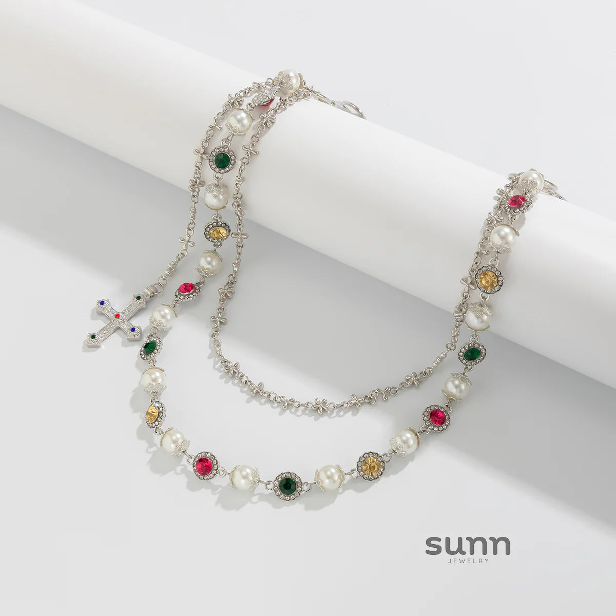 Atlee Rhinestone Double Chain
