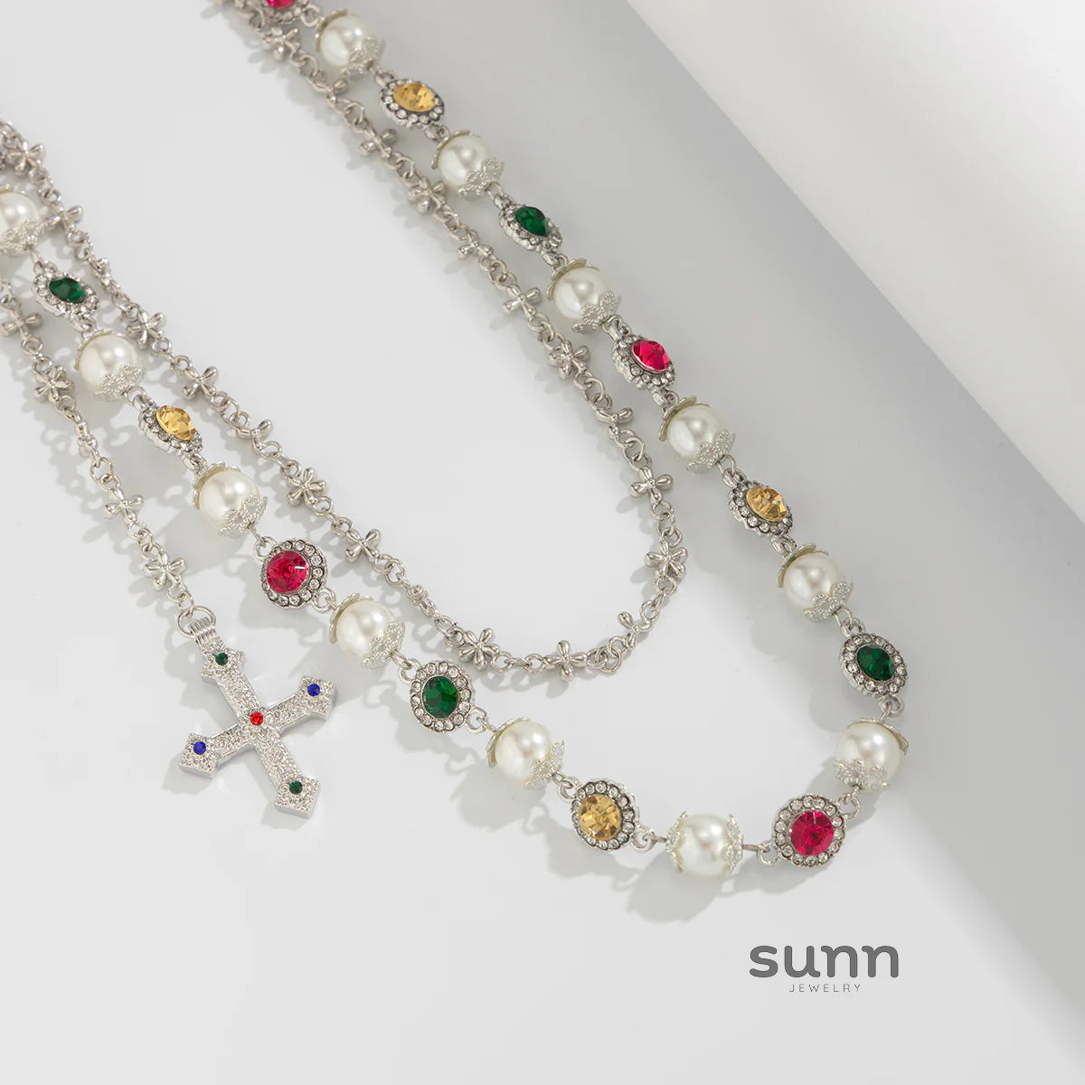 Atlee Rhinestone Double Chain