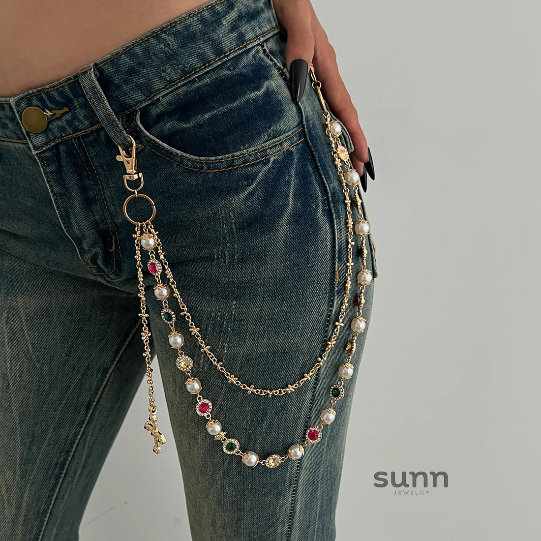 Atlee Rhinestone Double Chain