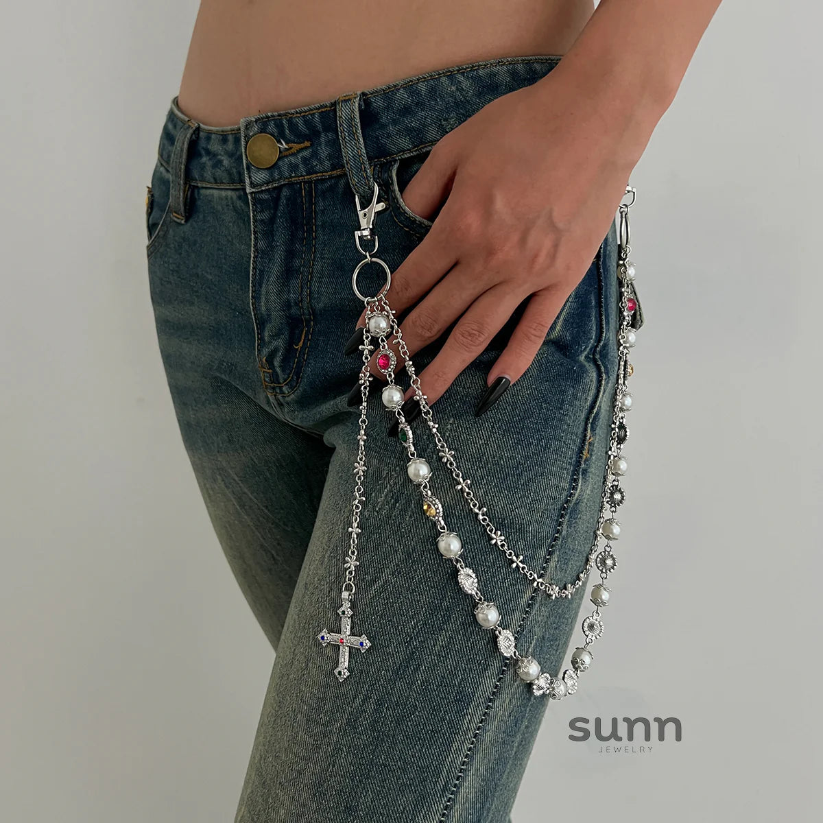 Atlee Rhinestone Double Chain
