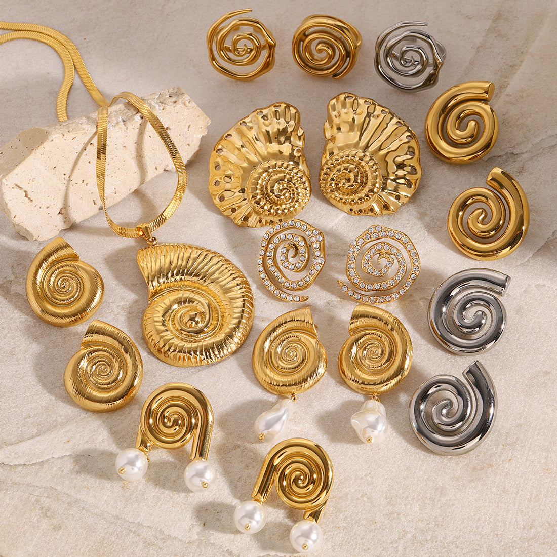 Atley Conch Pearl Jewelry Set [75YH5DM3]