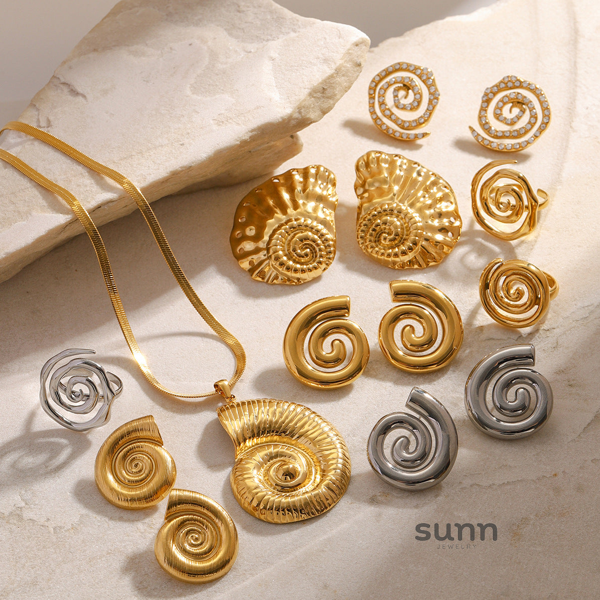 Atley Conch Pearl Jewelry Set [L7HH9D9L]