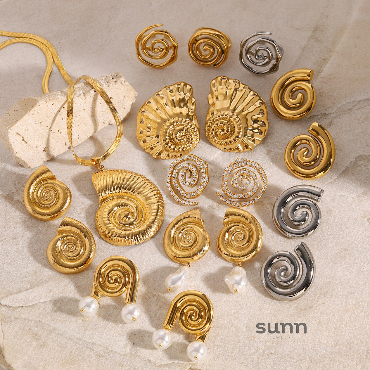 Atley Conch Pearl Jewelry Set [VJGHQREE]