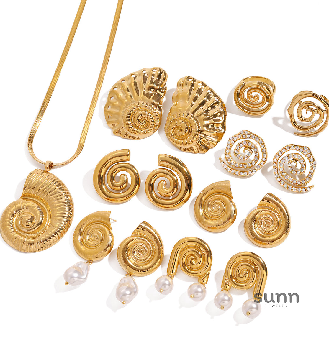 Atley Conch Pearl Jewelry Set [APSTBA47]