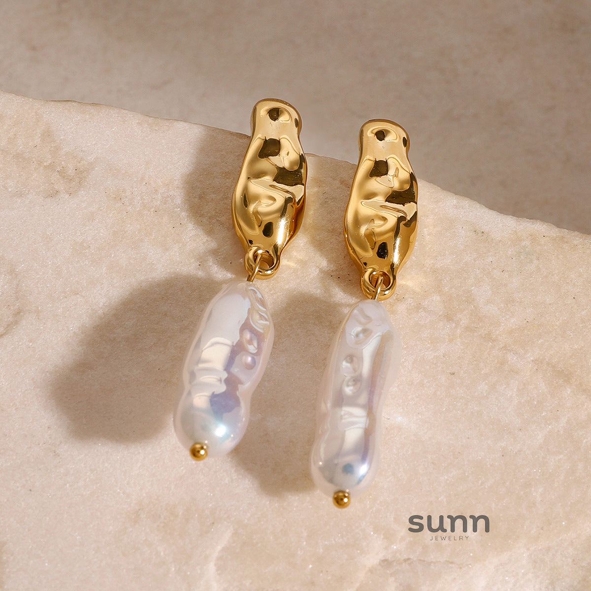 Atley Pearl Hoop Earrings [294MMEPQ]