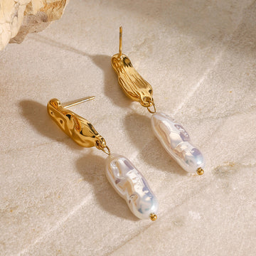 Atley Pearl Hoop Earrings [ST3JUJ1G]
