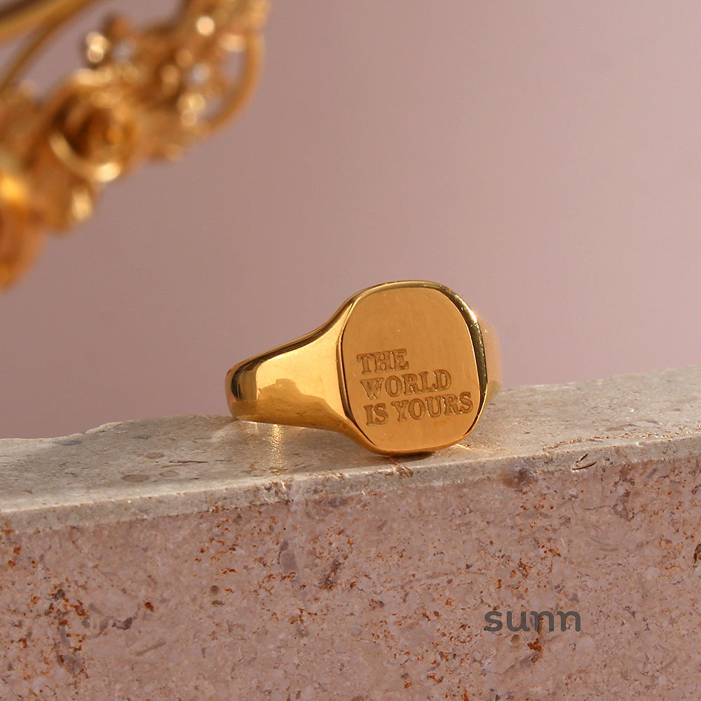 Aubreyanna Engraved Band Ring [WP2WMXZ2]