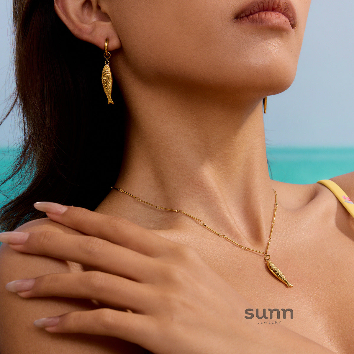 Aubrianna Ocean Fish Necklace [4D86YY8Q]