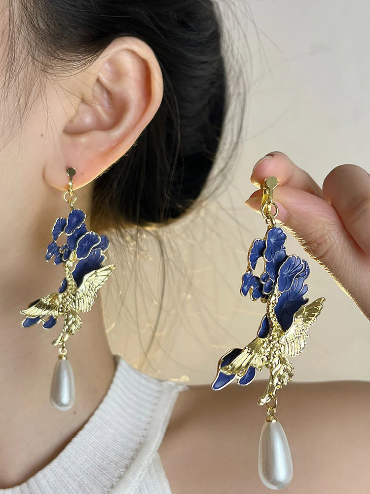 Aubrielle Double Happiness Pearl Ear Clips