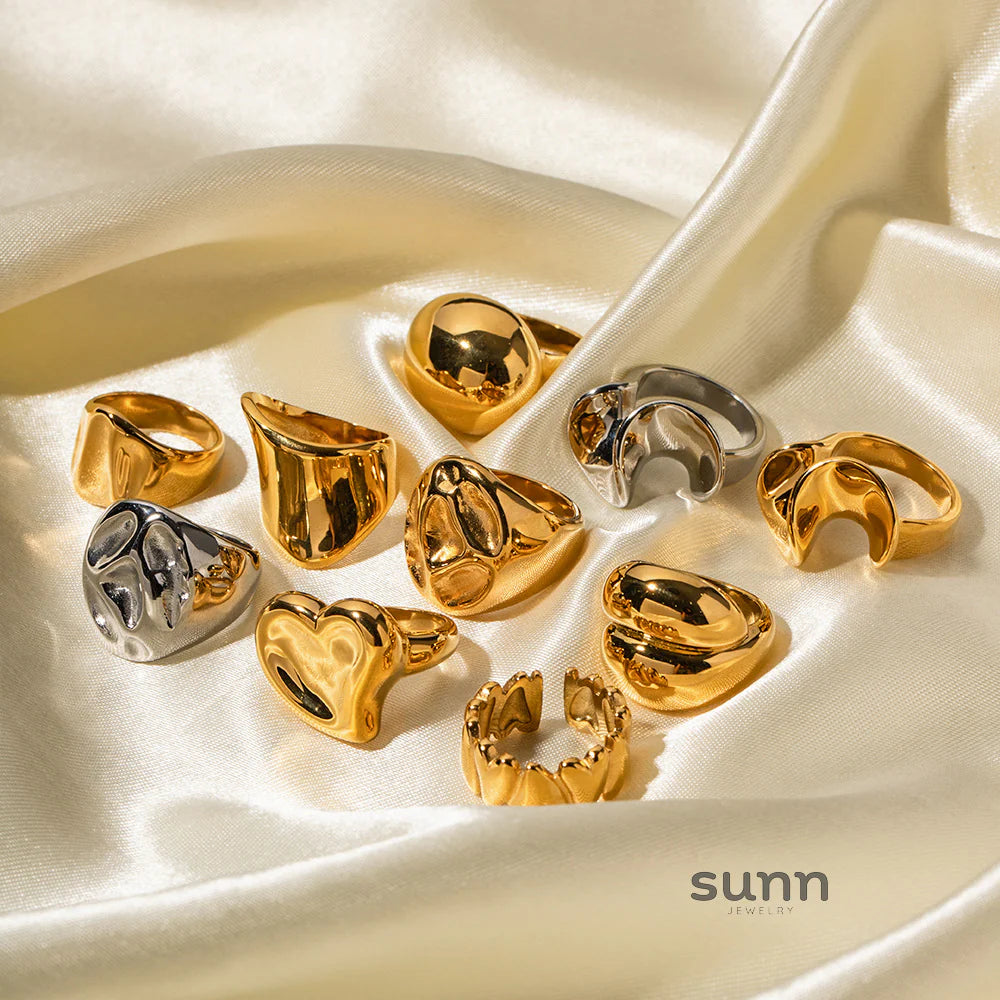 Aubrielle Stainless Steel Statement Ring