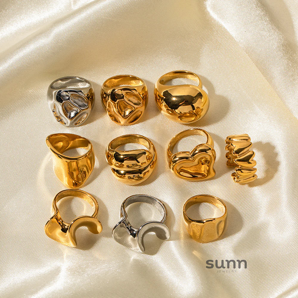 Aubrielle Stainless Steel Statement Ring