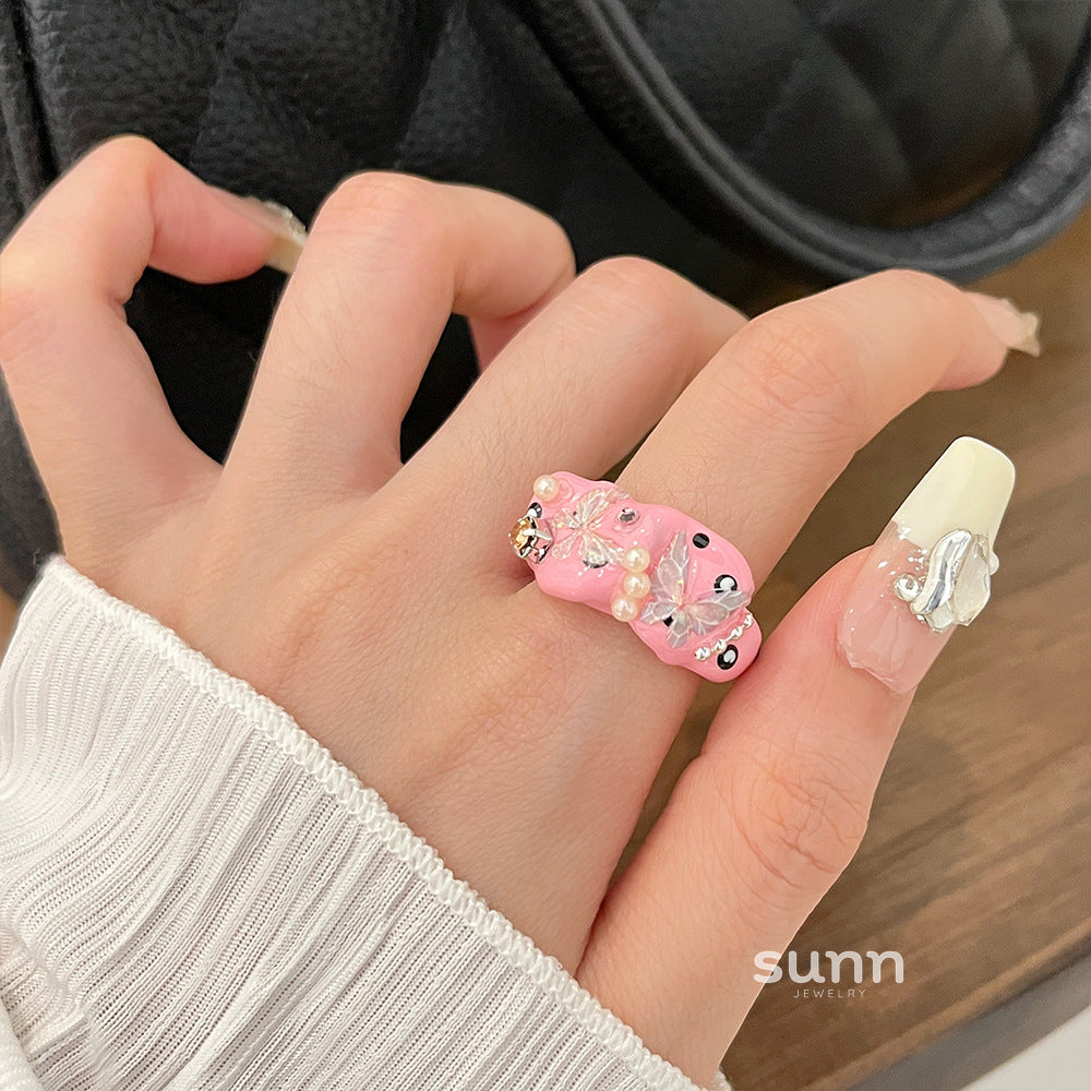 Auburn Colorful Butterfly Ring [9KRAIWOY]