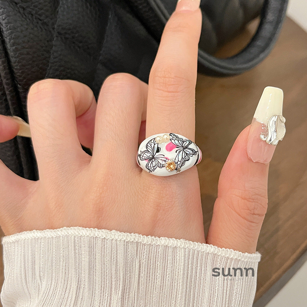 Auburn Colorful Butterfly Ring [BEIS4563]