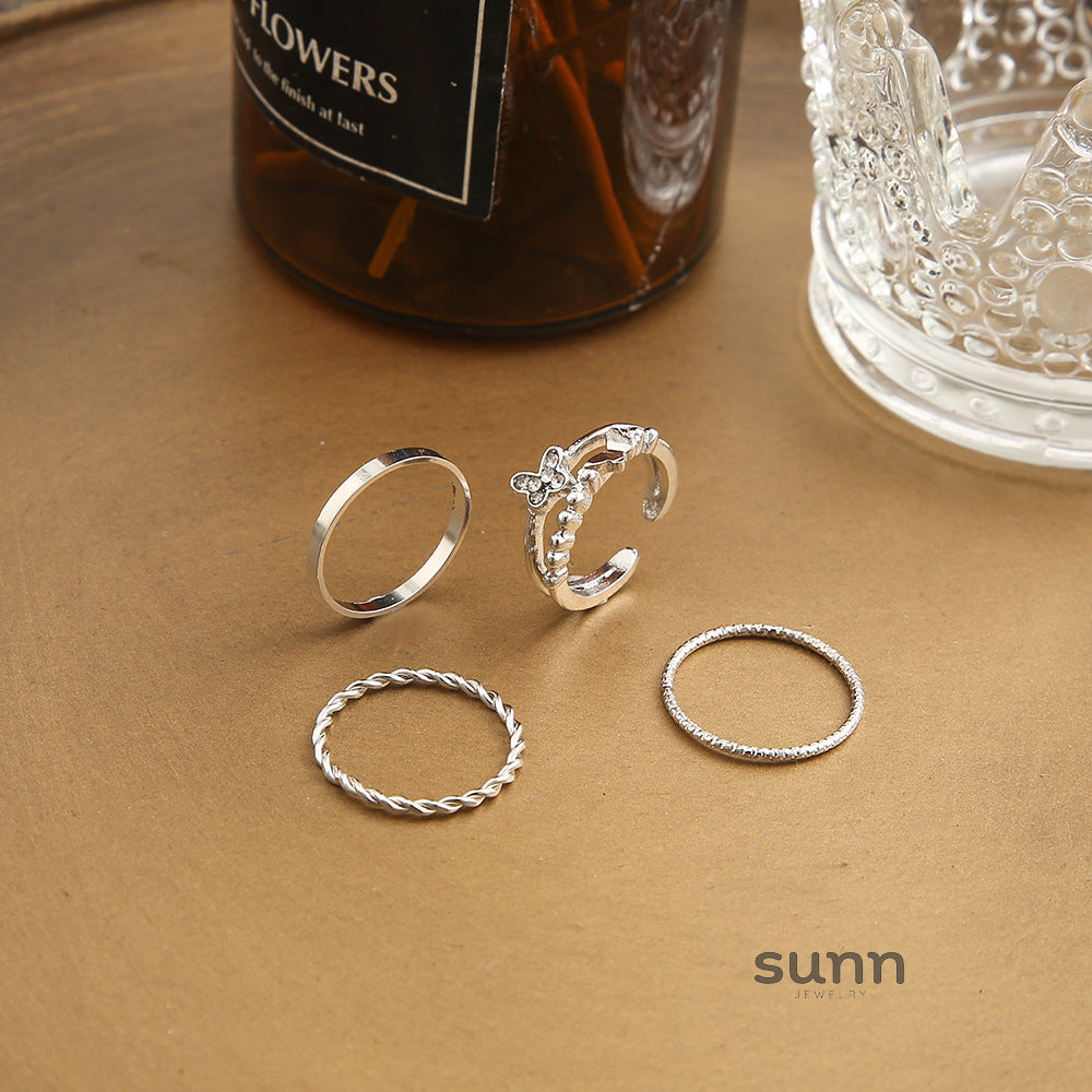 Audra Dainty Butterfly Ring Set [H6JEHVFZ]