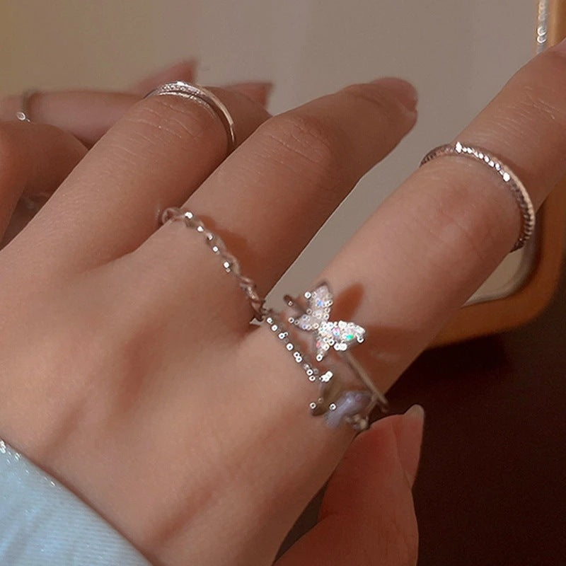 Audra Dainty Butterfly Ring Set [UW1PGFWO]