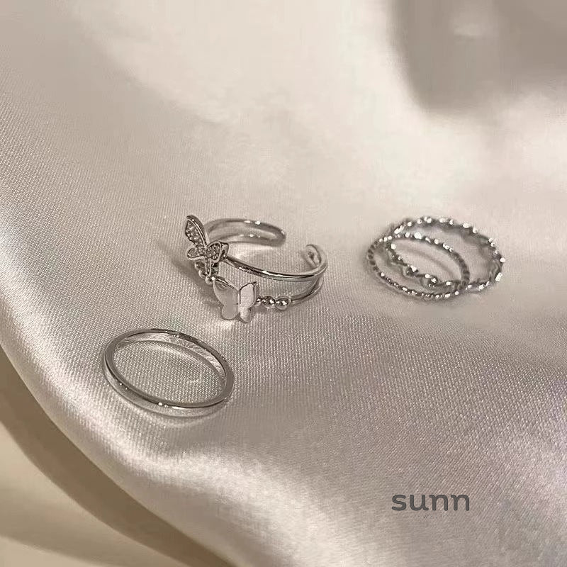 Audra Dainty Butterfly Ring Set [UW1PGFWO]