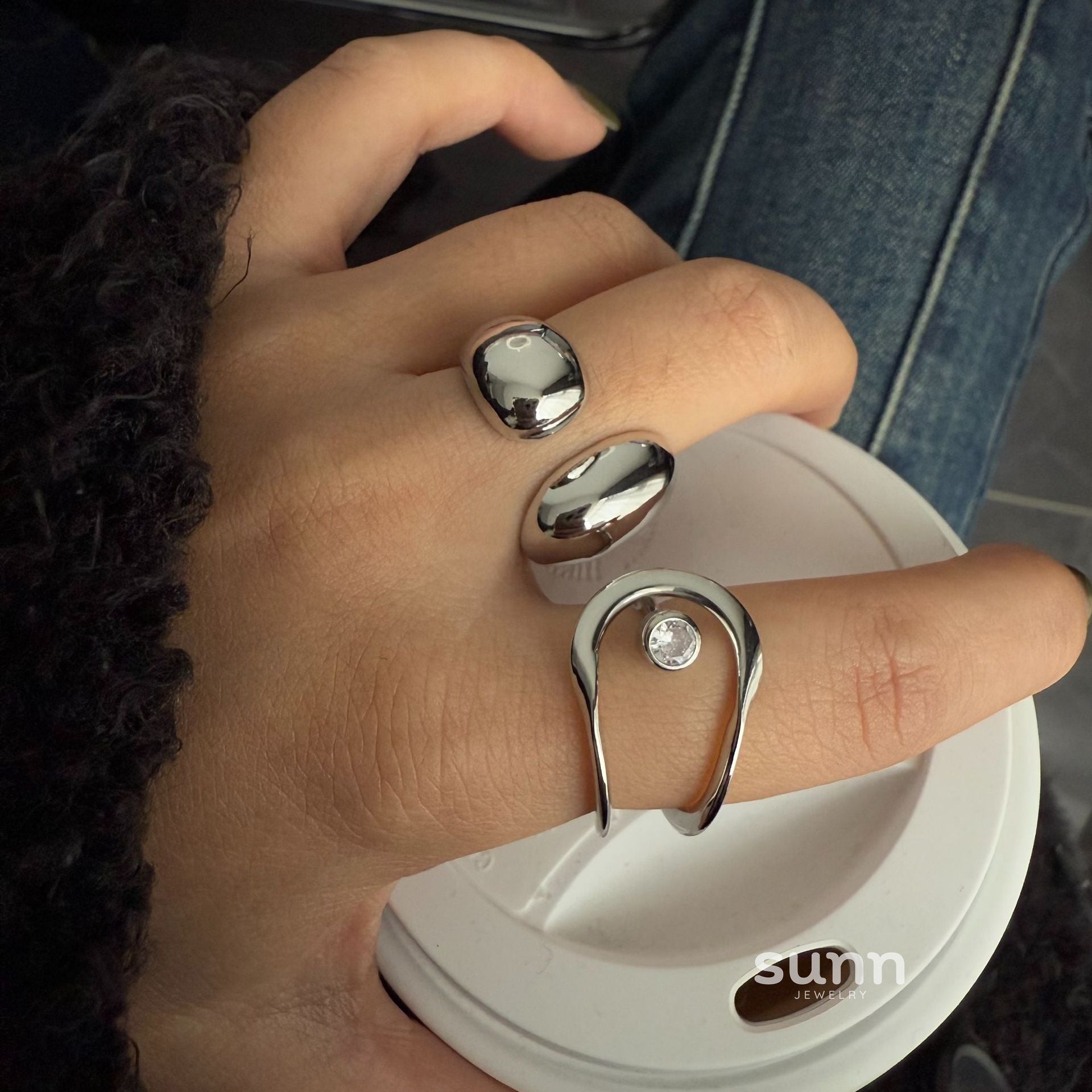 Audriana Asymmetric Open Ring [UIR65ZQU]